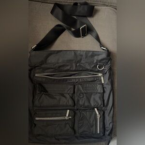 Banana Republic nylon Black Bag with Silver Accents
